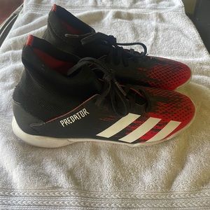 Predator indoor soccer shoes.